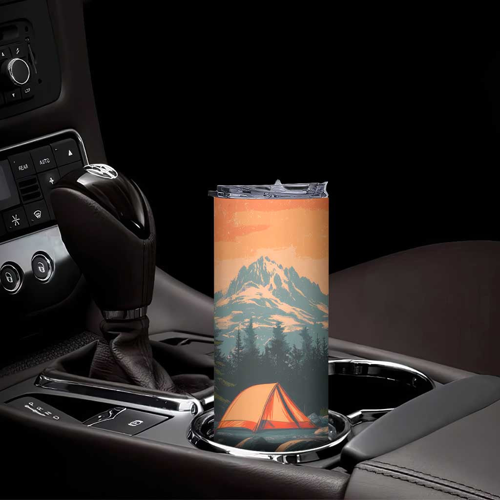 Retro Camping Tent Skinny Tumbler Personalized TS04 Print Your Wear