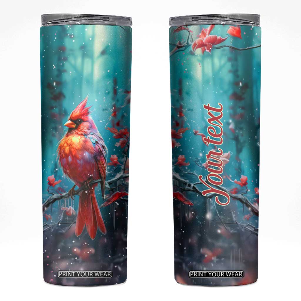 Colorful Cardinal Skinny Tumbler Personalized TS04 Multicolor Print Your Wear