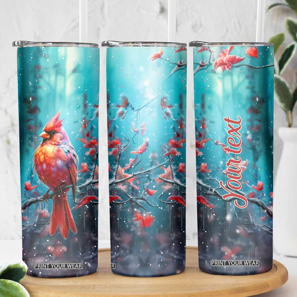 Colorful Cardinal Skinny Tumbler Personalized TS04 Print Your Wear