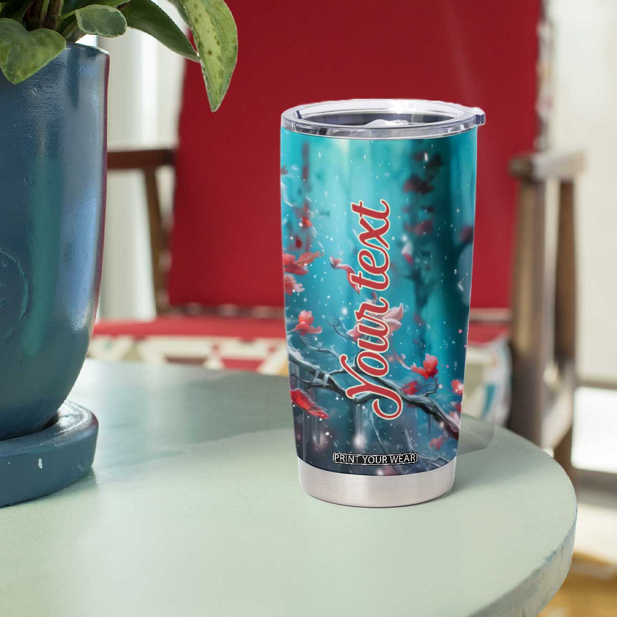 Colorful Cardinal Tumbler Cup Personalized TS04 Print Your Wear