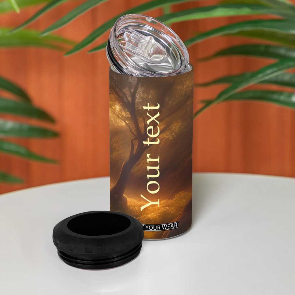Jesus Walking On The Forest With Lambs 4 in 1 Can Cooler Tumbler Personalized TS04 Print Your Wear