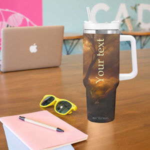 Jesus Walking On The Forest With Lambs Tumbler With Handle Personalized TS04 Print Your Wear
