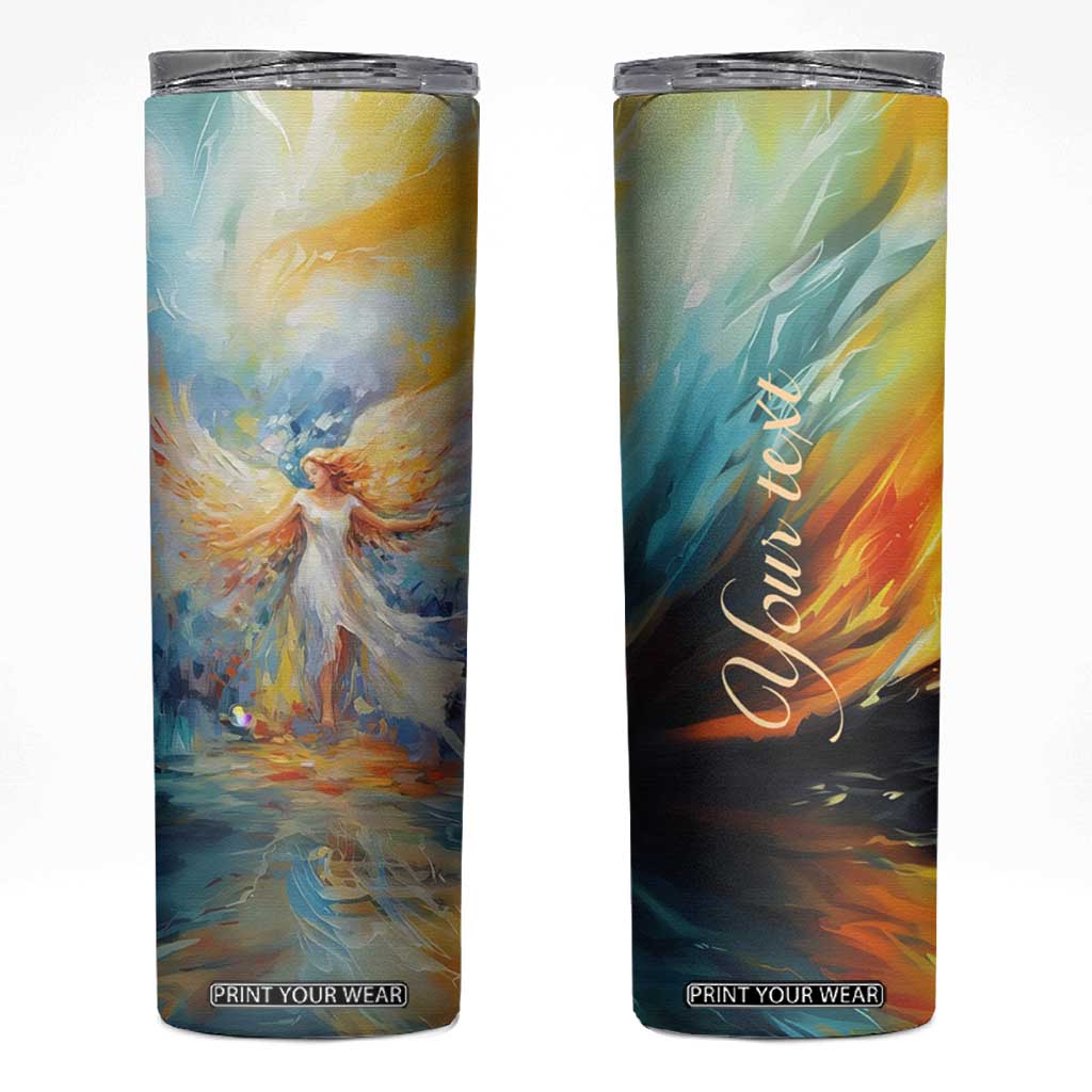 Colorful Faith Angel Skinny Tumbler Personalized TS04 Multicolor Print Your Wear