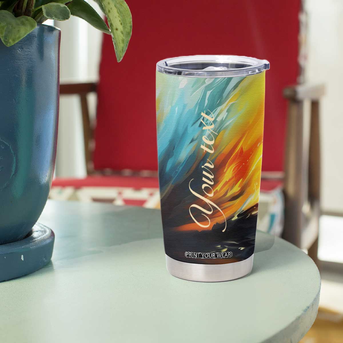 Colorful Faith Angel Tumbler Cup Personalized TS04 Print Your Wear