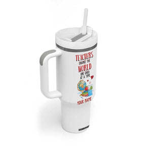 Teachers Change The World One Child At A Time Tumbler With Handle Personalized TS04 Print Your Wear