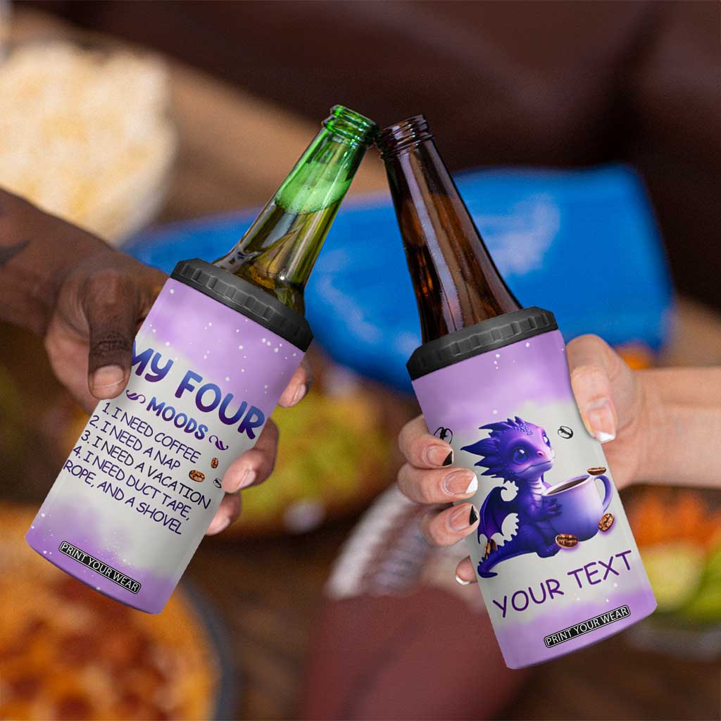 Dragon My Four Moods 4 in 1 Can Cooler Tumbler Personalized TS04 Print Your Wear