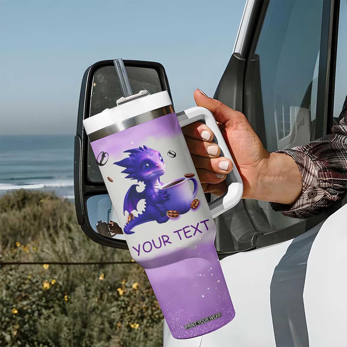 Dragon My Four Moods Tumbler With Handle Personalized TS04 Print Your Wear