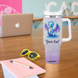 My Spirit Animal Is A Grumpy Dragon Who Slaps Annoying People Tumbler With Handle Personalized TS04 Print Your Wear