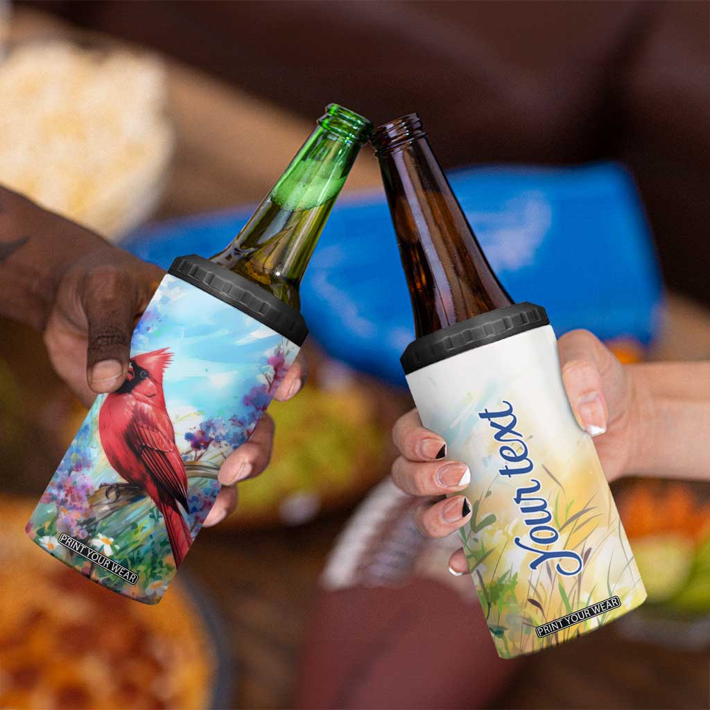 Cardinal Flower 4 in 1 Can Cooler Tumbler Personalized TS04 Print Your Wear