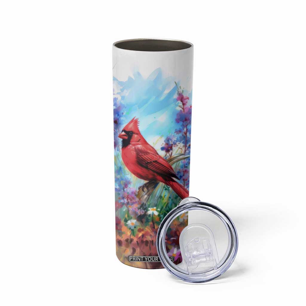Cardinal Flower Skinny Tumbler Personalized TS04 Print Your Wear