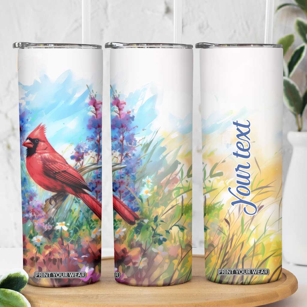 Cardinal Flower Skinny Tumbler Personalized TS04 Print Your Wear