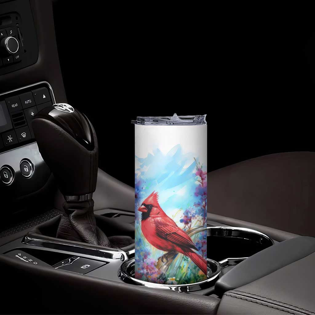 Cardinal Flower Skinny Tumbler Personalized TS04 Print Your Wear