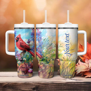 Cardinal Flower Tumbler With Handle Personalized TS04 Print Your Wear