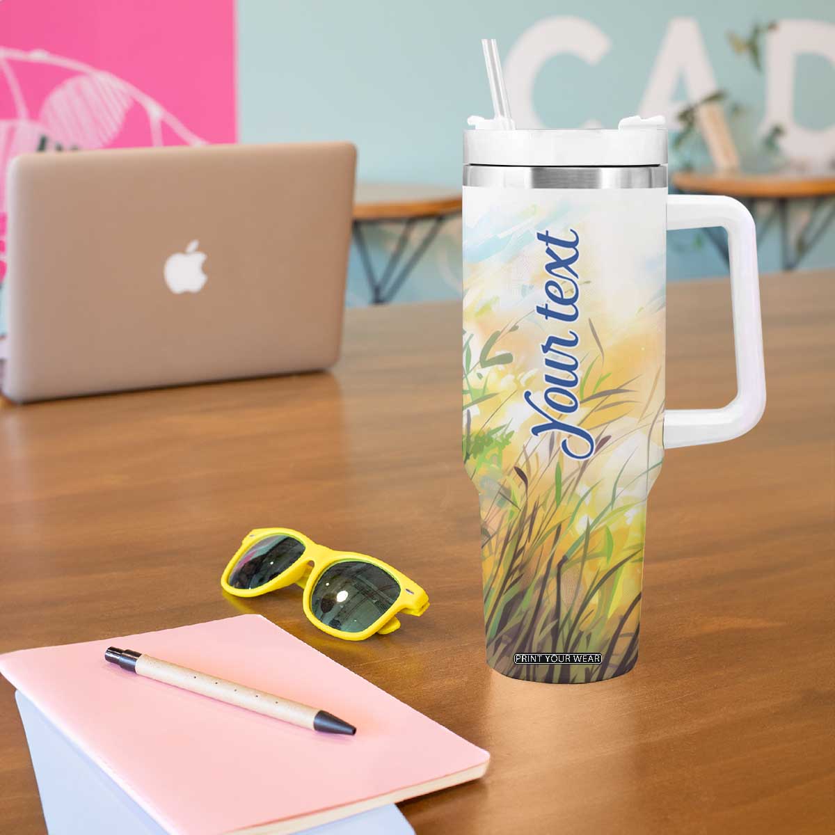Cardinal Flower Tumbler With Handle Personalized TS04 Print Your Wear