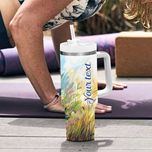 Cardinal Flower Tumbler With Handle Personalized TS04 Print Your Wear