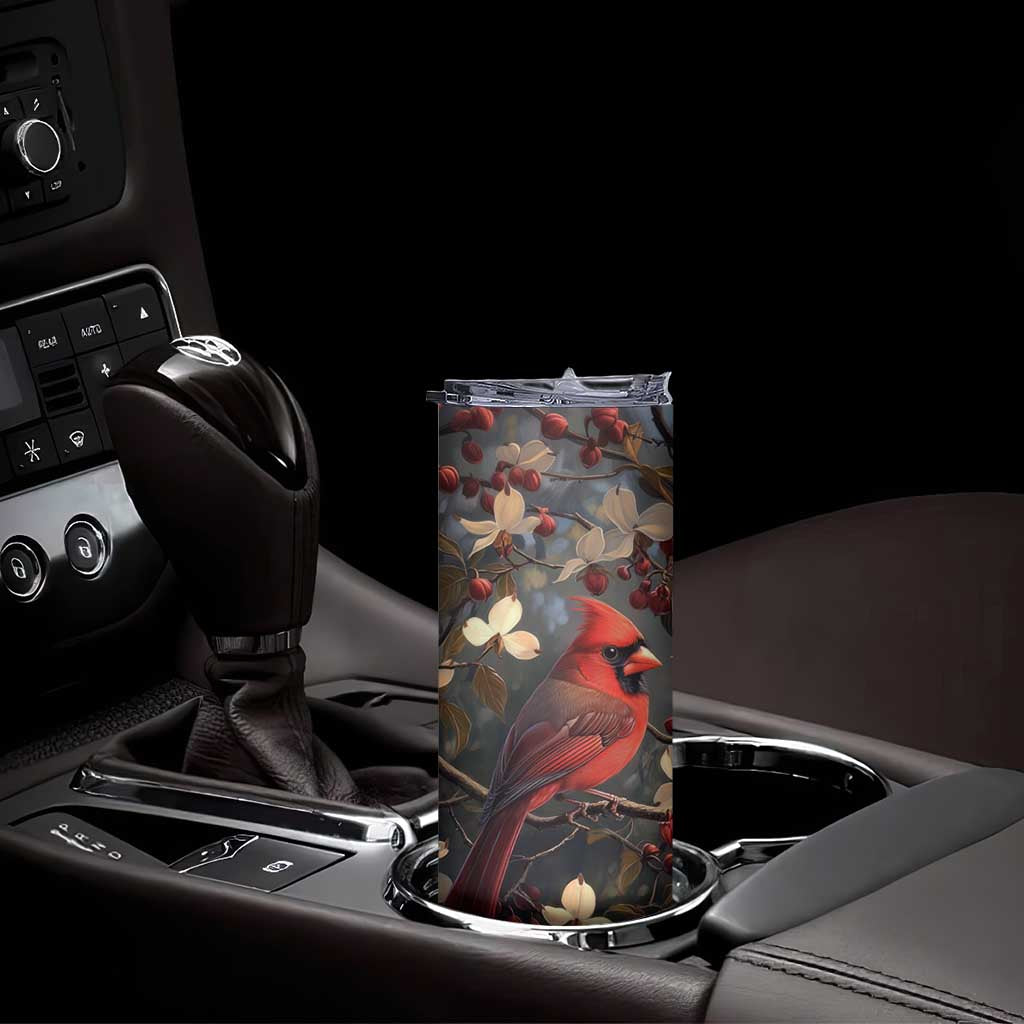 Cardinal Floral Skinny Tumbler Personalized TS04 Print Your Wear