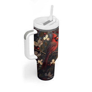Cardinal Floral Tumbler With Handle Personalized TS04 Print Your Wear