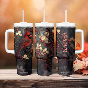 Cardinal Floral Tumbler With Handle Personalized TS04 Print Your Wear