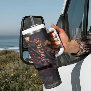 Cardinal Floral Tumbler With Handle Personalized TS04 Print Your Wear