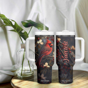 Cardinal Floral Tumbler With Handle Personalized TS04 Print Your Wear