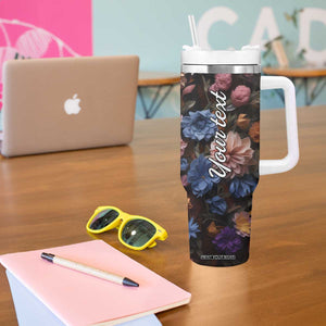 Cat Flowers Plaster Carving Tumbler With Handle Personalized TS04 Print Your Wear