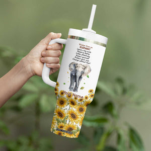Wisdom From An Elephant Tumbler With Handle Personalized TS04 Print Your Wear