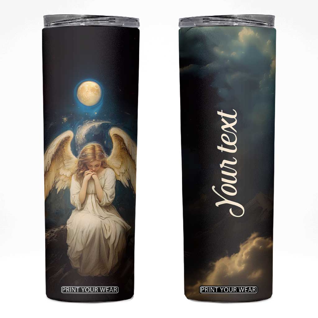 Faith Angel Star Night Skinny Tumbler Personalized TS04 Multicolor Print Your Wear