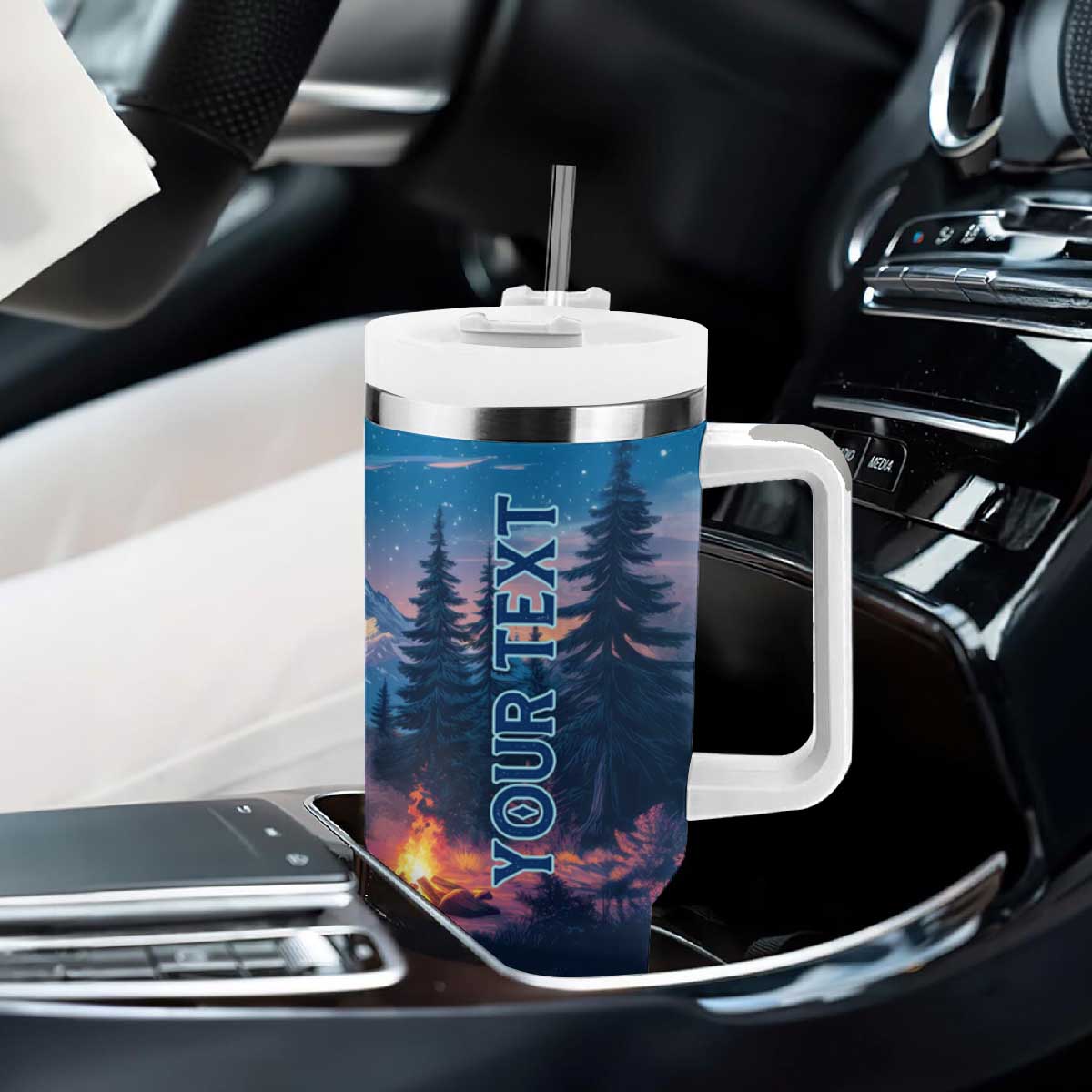 Camping RV Tumbler With Handle Personalized TS04 Print Your Wear