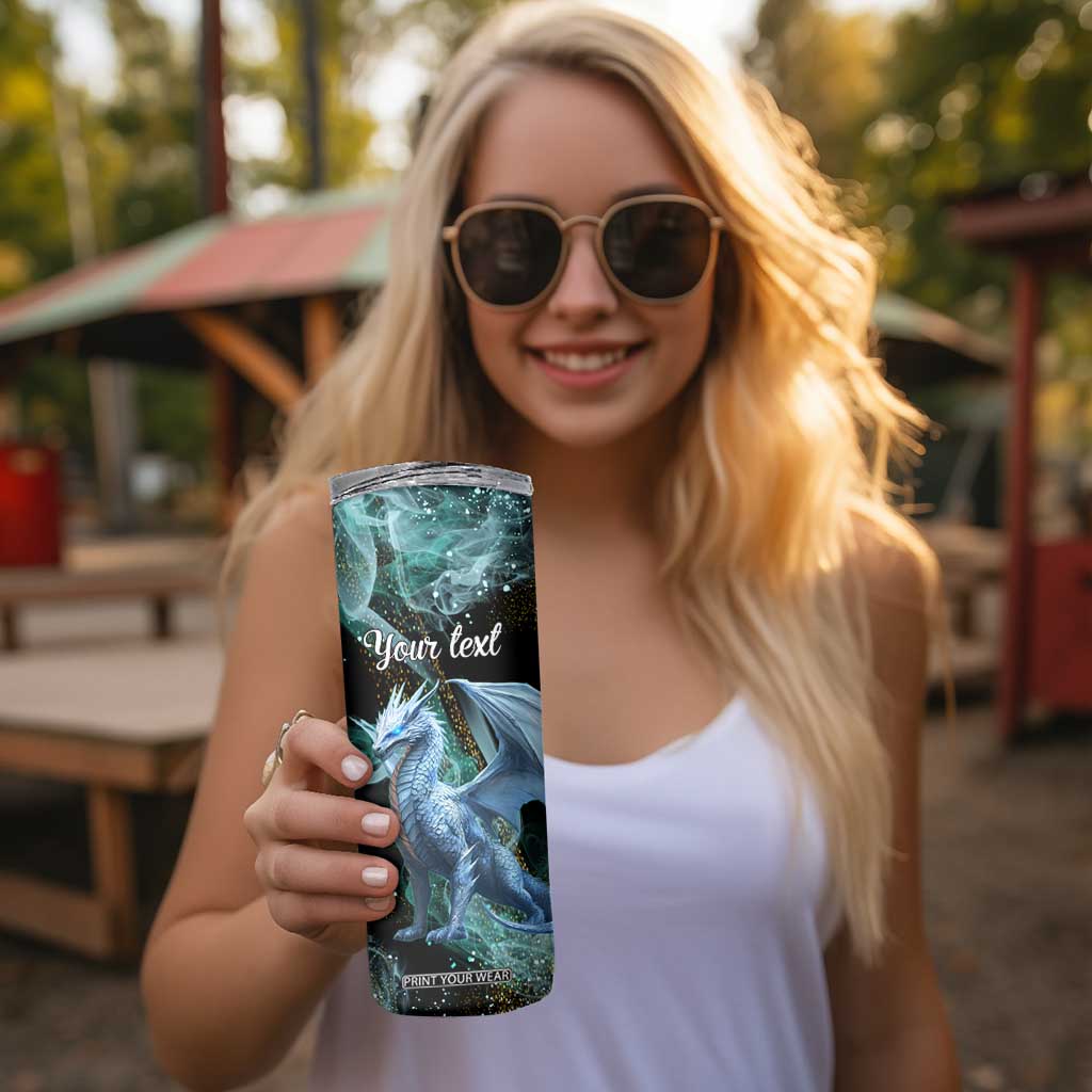 Dragon They Whispered To Her You Cannot Withstand The Storm Skinny Tumbler Personalized TS04 Print Your Wear