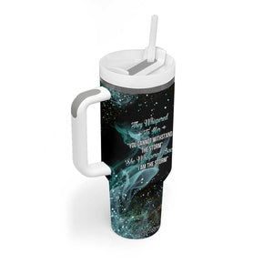 Dragon They Whispered To Her You Cannot Withstand The Storm Tumbler With Handle Personalized TS04 Print Your Wear