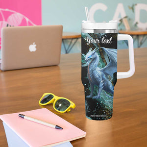 Dragon They Whispered To Her You Cannot Withstand The Storm Tumbler With Handle Personalized TS04 Print Your Wear