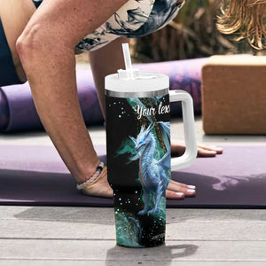 Dragon They Whispered To Her You Cannot Withstand The Storm Tumbler With Handle Personalized TS04 Print Your Wear