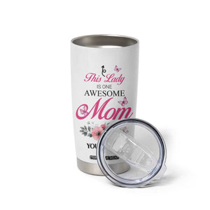 Butterfly Awesome Mom Tumbler Cup Personalized TS04 Print Your Wear