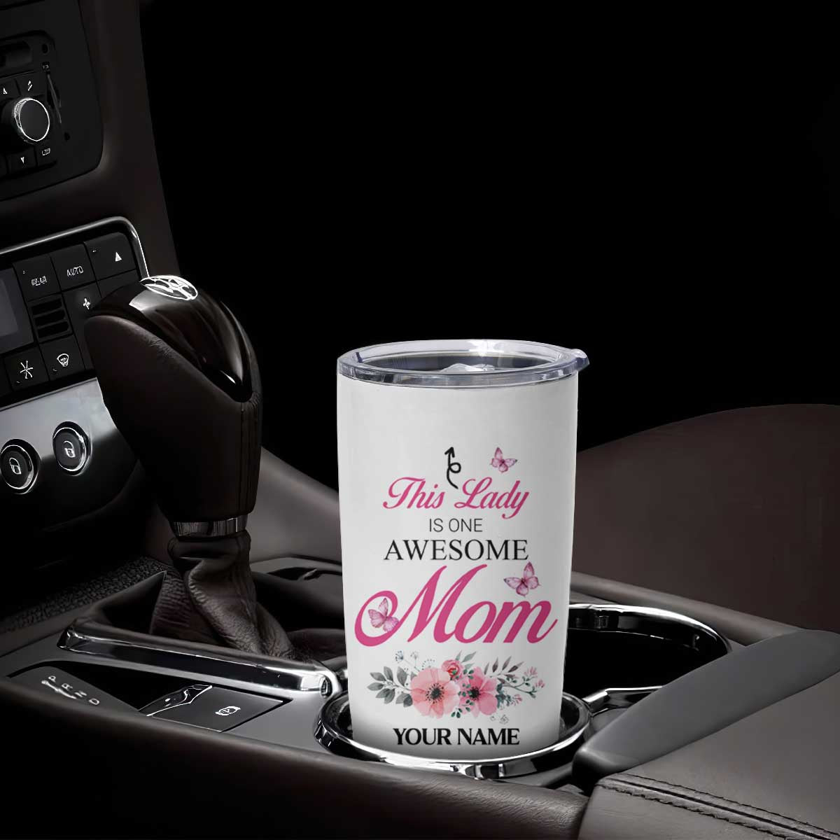 Butterfly Awesome Mom Tumbler Cup Personalized TS04 Print Your Wear