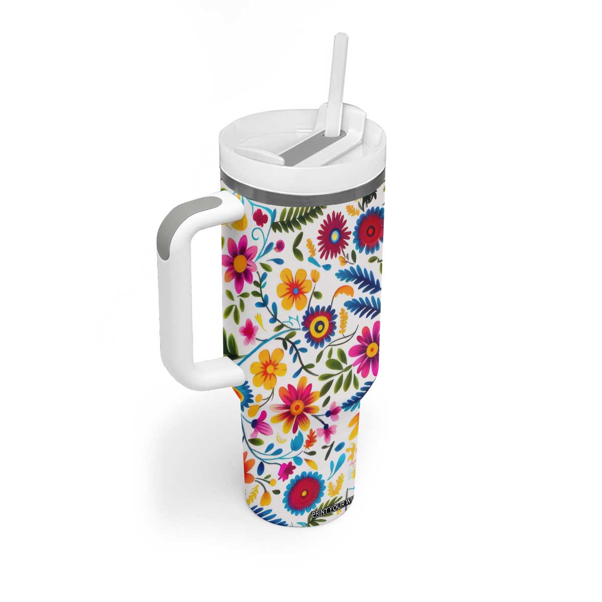 Gardening Mexican Flower Seamless Tumbler With Handle Personalized TS04 Print Your Wear