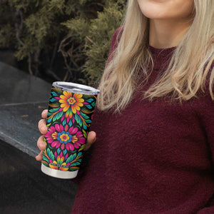 Gardening Mexican Flower Pattern Tumbler Cup Personalized TS04 Print Your Wear