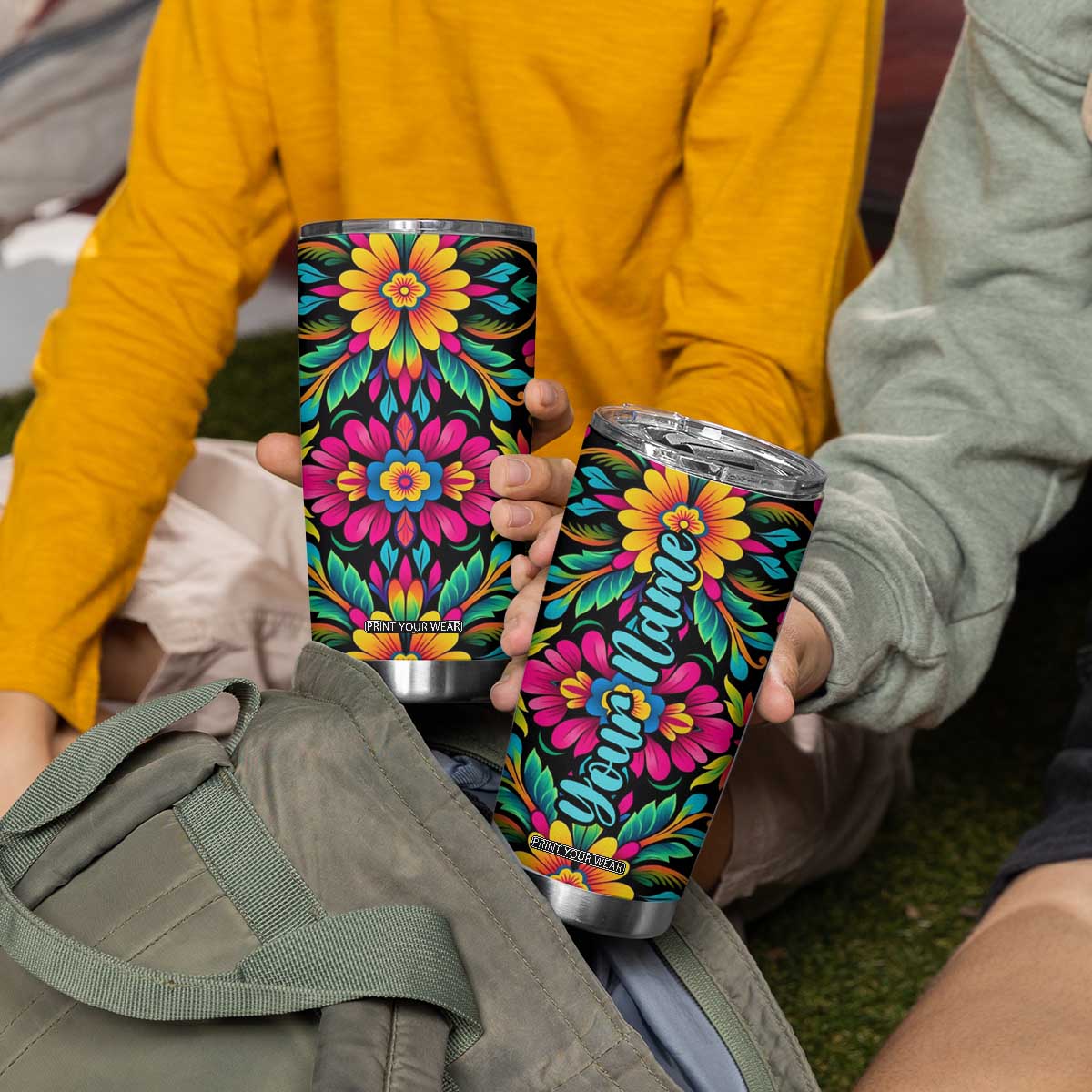 Gardening Mexican Flower Pattern Tumbler Cup Personalized TS04 Print Your Wear