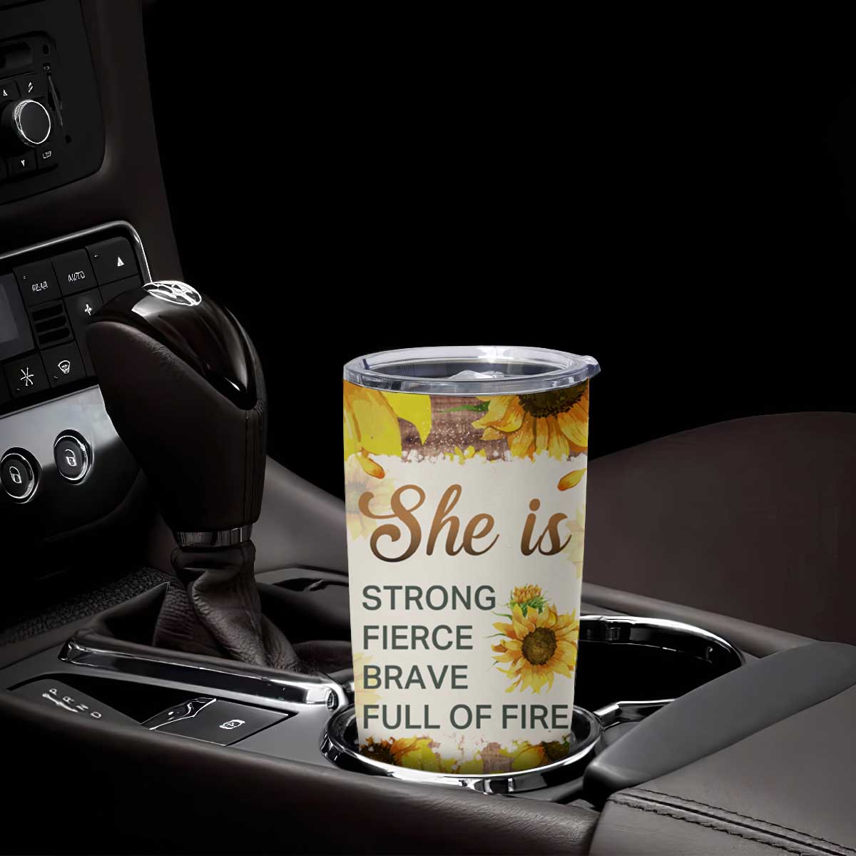 Black Woman She Is Strong Fierce Brave Full Of Fire Tumbler Cup Personalized TS04 Print Your Wear