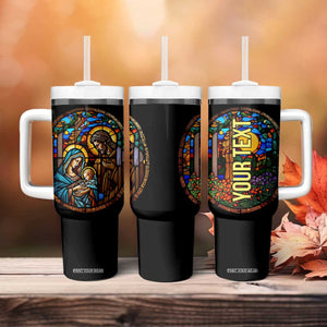 Faith Nativity Abstract Stained Glass Tumbler With Handle Personalized TS04 Print Your Wear