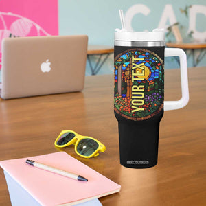 Faith Nativity Abstract Stained Glass Tumbler With Handle Personalized TS04 Print Your Wear