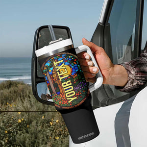 Faith Nativity Abstract Stained Glass Tumbler With Handle Personalized TS04 Print Your Wear