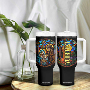 Faith Nativity Abstract Stained Glass Tumbler With Handle Personalized TS04 Print Your Wear