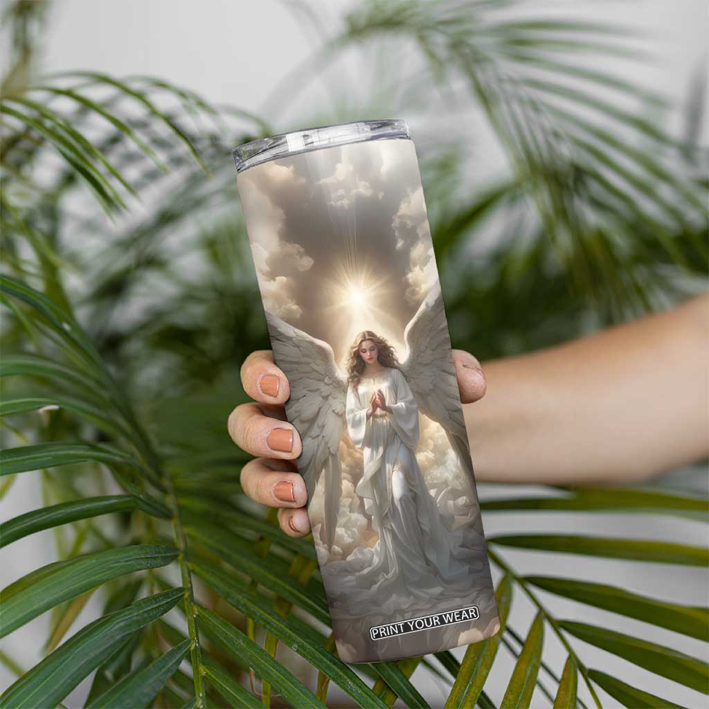 Faith Angel Skinny Tumbler Personalized TS04 Print Your Wear