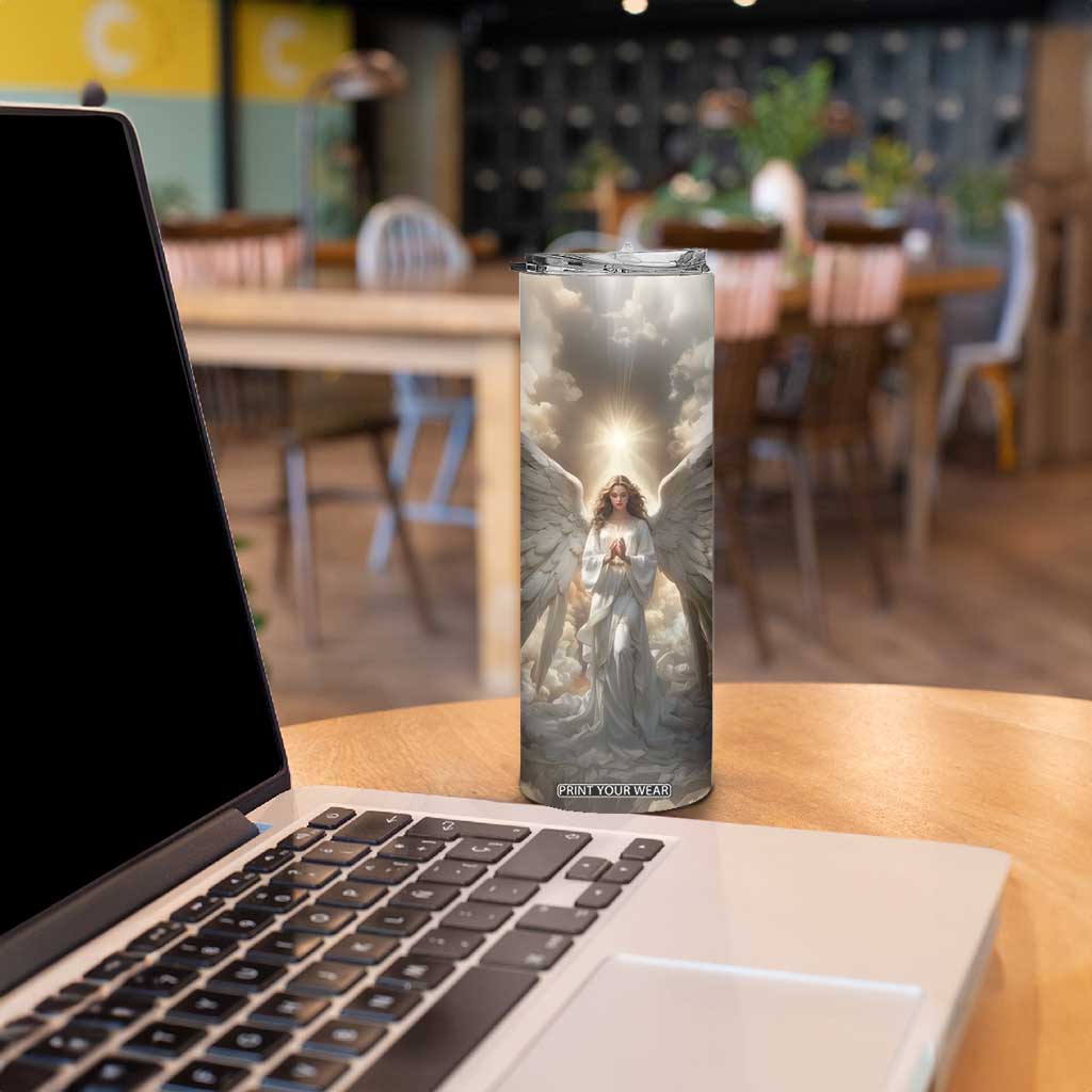 Faith Angel Skinny Tumbler Personalized TS04 Print Your Wear