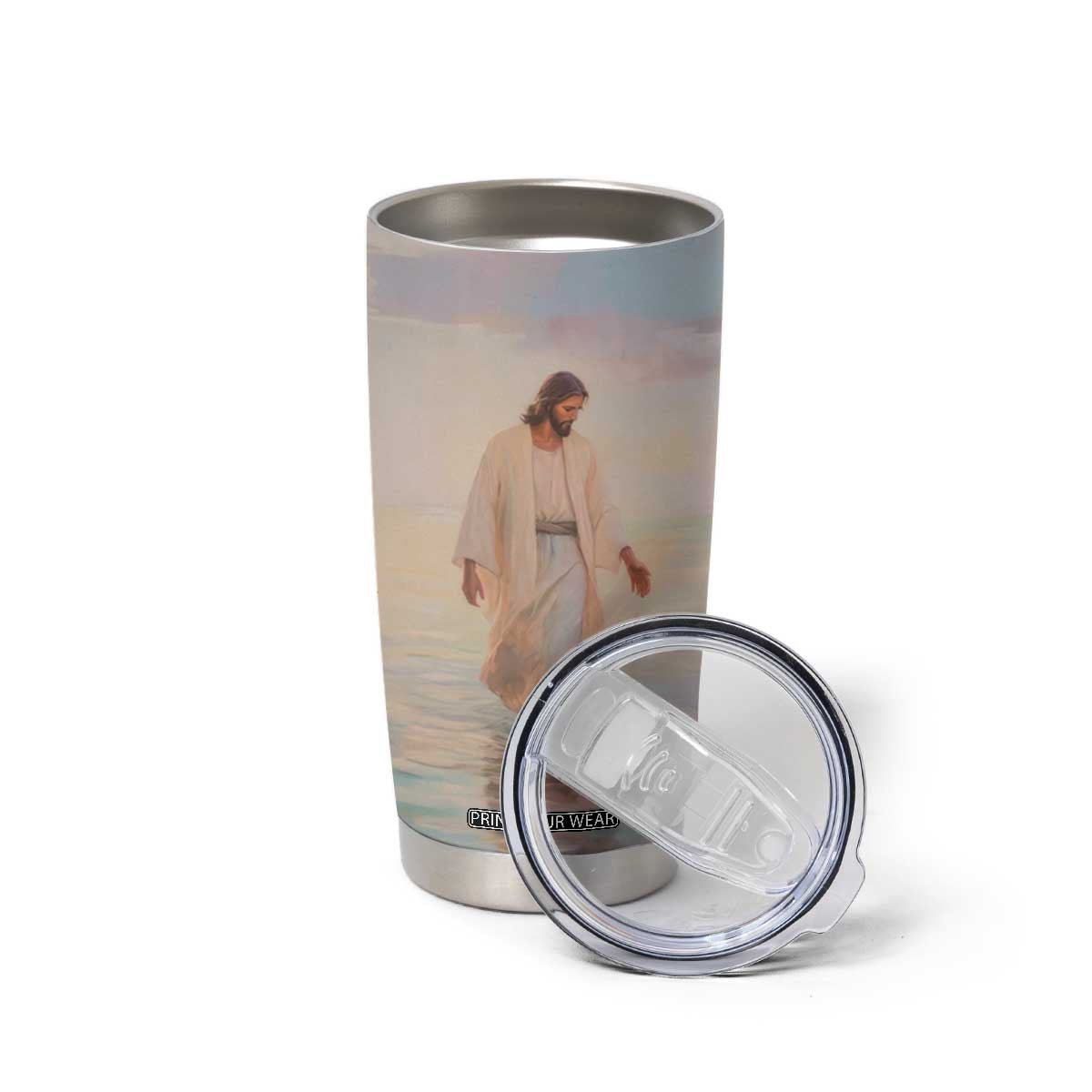 Jesus Walking On The Beach Tumbler Cup Personalized TS04 Print Your Wear