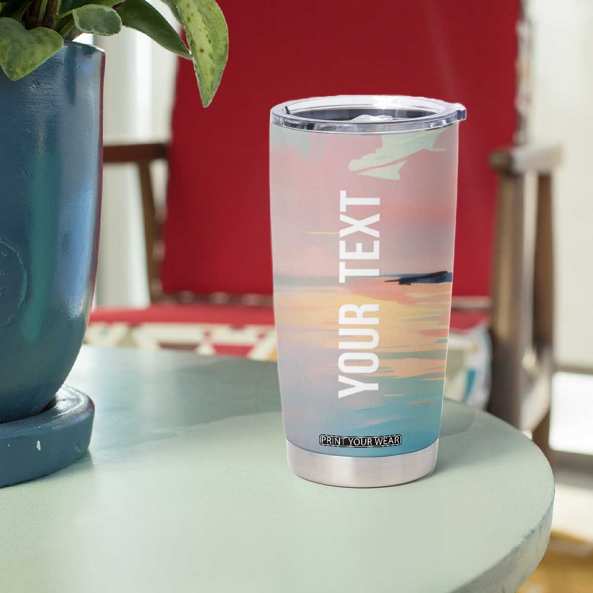 Jesus Walking On The Beach Tumbler Cup Personalized TS04 Print Your Wear