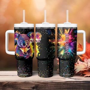 Koala Rainbow Color Style Tumbler With Handle Personalized TS04 Print Your Wear
