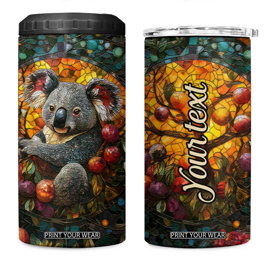 Koala Crystal Mosaic 4 in 1 Can Cooler Tumbler Personalized TS04 One Size: 16 oz Multicolor Print Your Wear