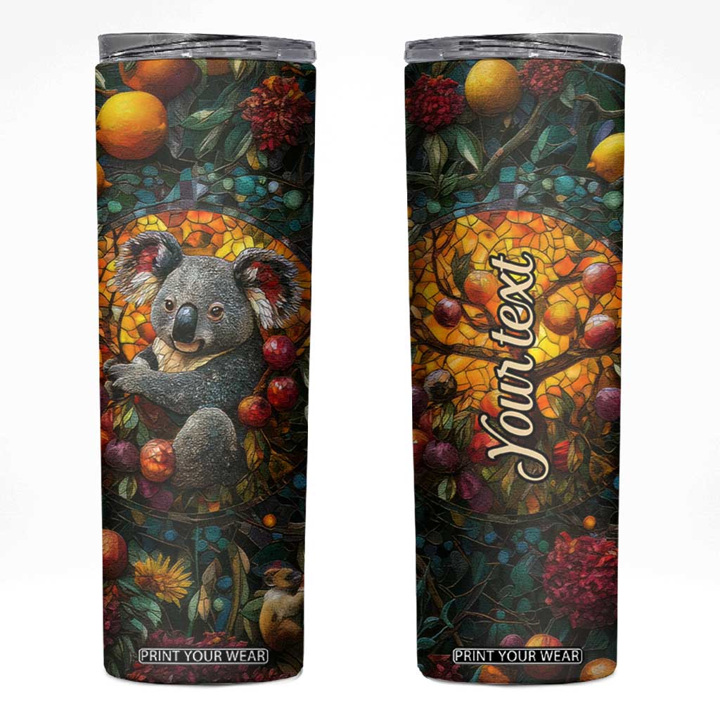 Koala Crystal Mosaic Skinny Tumbler Personalized TS04 Multicolor Print Your Wear