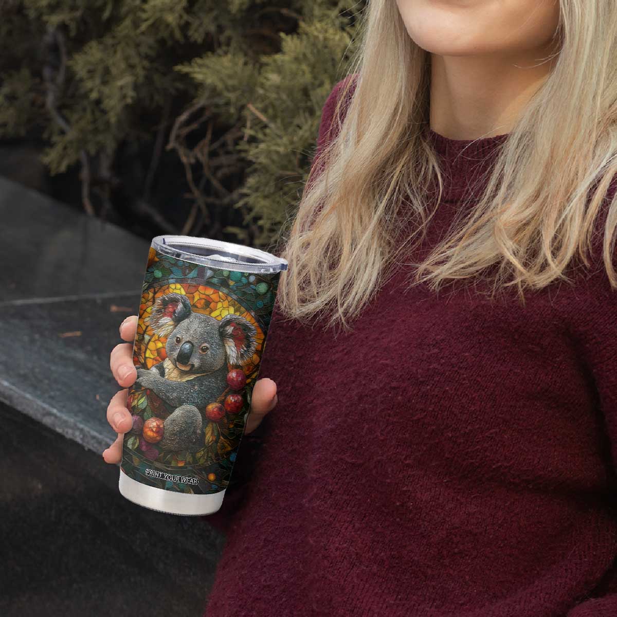 Koala Crystal Mosaic Tumbler Cup Personalized TS04 Print Your Wear